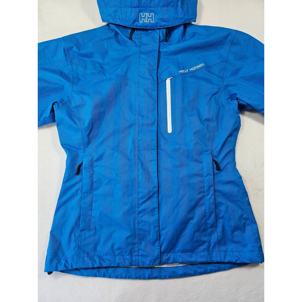 Helly Hansen Womens Helly Tech Protection Rain Jacket Blue Hooded Shell Size M - Picture 10 of 16